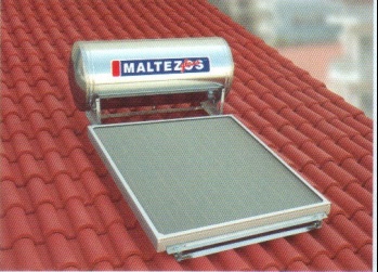 Maltezos ανοξείδωτος ηλιακός θερμοσίφωνας Κεραμ/πής MALT H R 125L/2E SAC 100x150